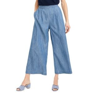 J Crew Chambray Wide-Leg Pant